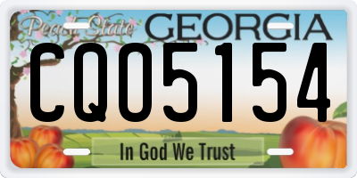 GA license plate CQO5154