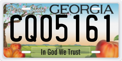 GA license plate CQO5161