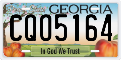 GA license plate CQO5164