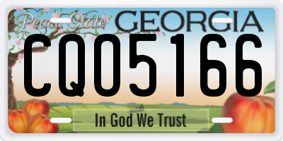 GA license plate CQO5166