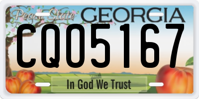 GA license plate CQO5167