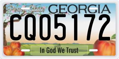 GA license plate CQO5172