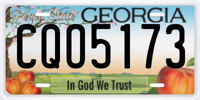 GA license plate CQO5173