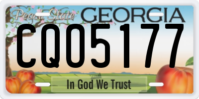 GA license plate CQO5177