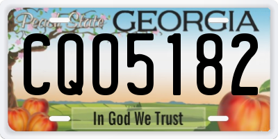 GA license plate CQO5182