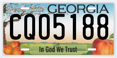 GA license plate CQO5188