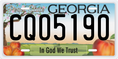 GA license plate CQO5190