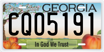 GA license plate CQO5191