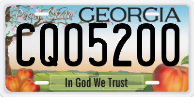 GA license plate CQO5200