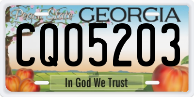 GA license plate CQO5203