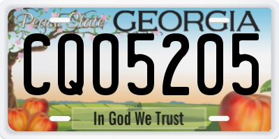 GA license plate CQO5205