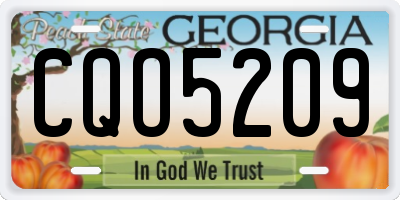 GA license plate CQO5209