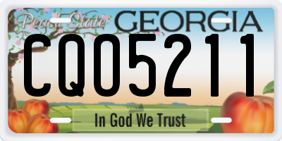 GA license plate CQO5211