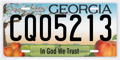 GA license plate CQO5213
