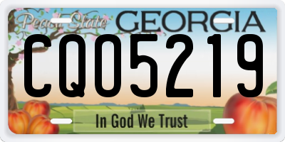GA license plate CQO5219
