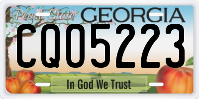 GA license plate CQO5223