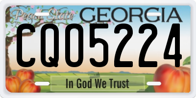 GA license plate CQO5224