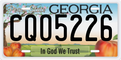 GA license plate CQO5226