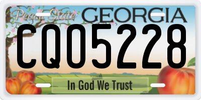 GA license plate CQO5228