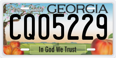 GA license plate CQO5229