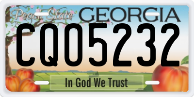 GA license plate CQO5232