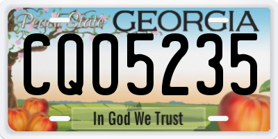 GA license plate CQO5235