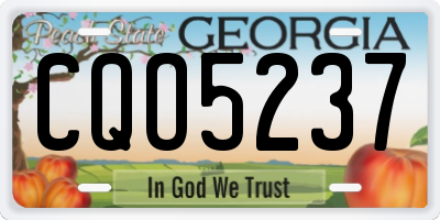 GA license plate CQO5237