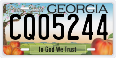 GA license plate CQO5244