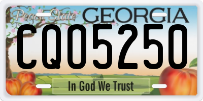GA license plate CQO5250