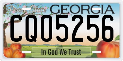 GA license plate CQO5256