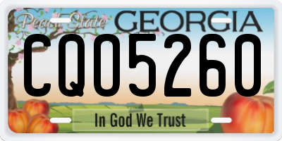 GA license plate CQO5260