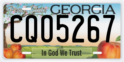 GA license plate CQO5267
