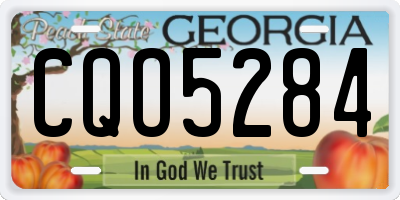 GA license plate CQO5284