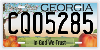GA license plate CQO5285