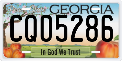 GA license plate CQO5286