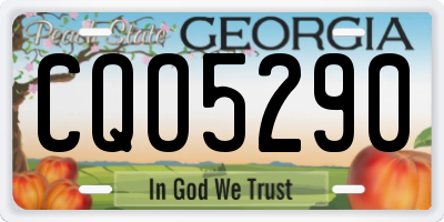 GA license plate CQO5290
