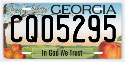 GA license plate CQO5295