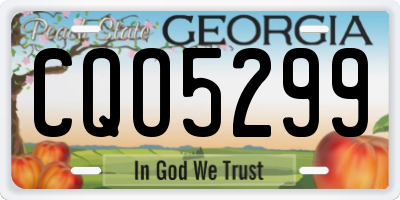 GA license plate CQO5299