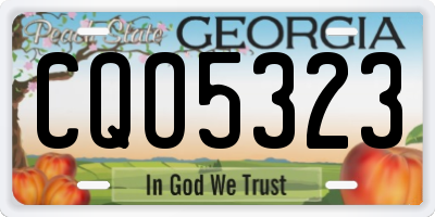 GA license plate CQO5323