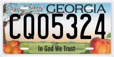 GA license plate CQO5324