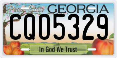 GA license plate CQO5329
