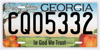 GA license plate CQO5332