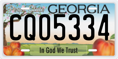 GA license plate CQO5334