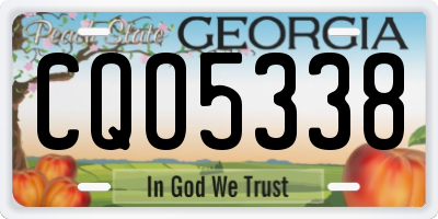 GA license plate CQO5338