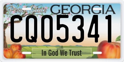 GA license plate CQO5341