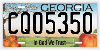 GA license plate CQO5350