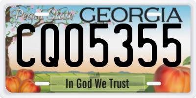 GA license plate CQO5355