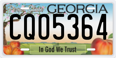 GA license plate CQO5364