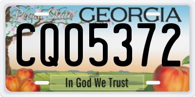 GA license plate CQO5372