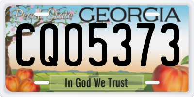 GA license plate CQO5373